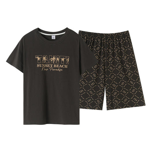 睡衣男士夏季纯棉短袖短裤舒适卡通居家薄款青少年家居服套装  JL-YS9020 商品图4