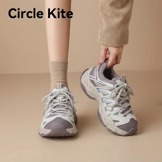 F0331149复古机能少女感融合透气网面厚底增高老爹鞋 商品图3