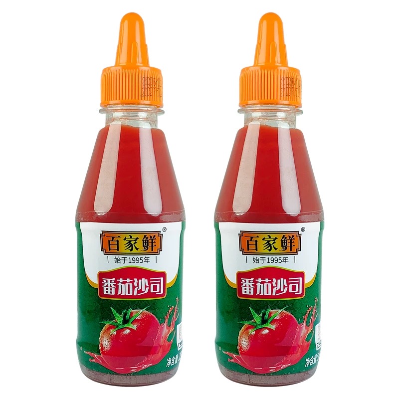 百家鲜番茄沙司 瓶装家用250g西红柿酱手抓饼酱料蕃茄酱