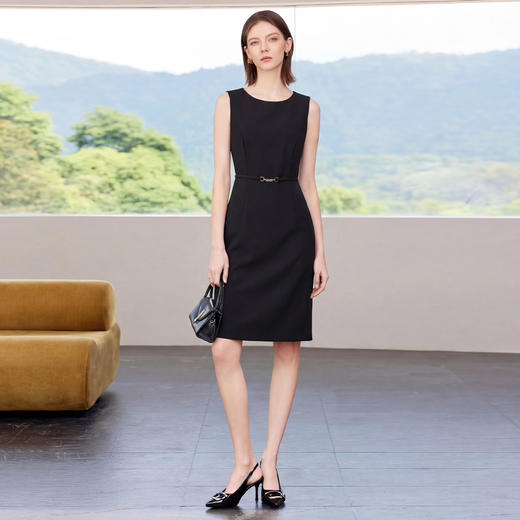 IWY/黑色短袖西装套装女夏季薄款职业装气质显瘦商务通勤工作服J26CQ287 商品图3