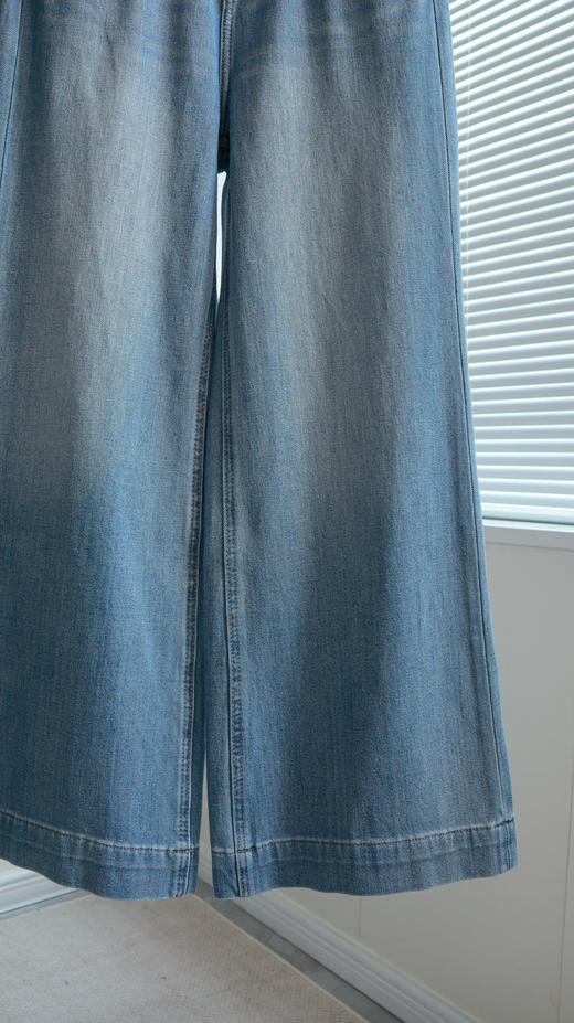 腿精担当|高腰宽边裤脚微喇裤 商品图2