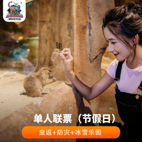 【单人联票】虫返侏罗纪-爬行动物博物馆+恐龙人防灾避险体验馆+侏罗纪冰封冒险家●冰雪乐园