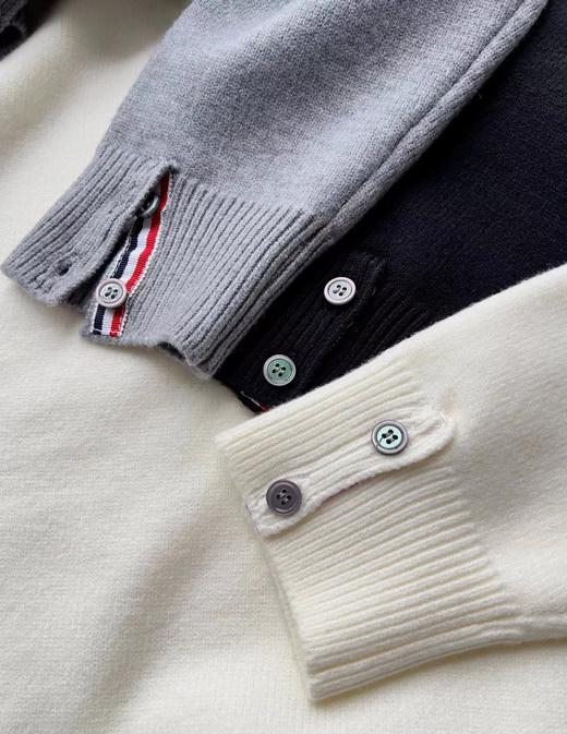 F0331120半高领袖子四道杠半拉链长袖毛衣套头衫针织衫 商品图6