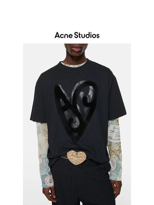 唐嫣同款 Acn*e Studios限定款爱心涂鸦短袖T恤 商品图5