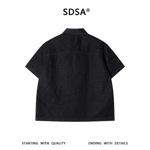 SDSA男装2026新款高贵轻奢小众设计缝线翻领短袖衬衫百搭时尚上衣 商品图4