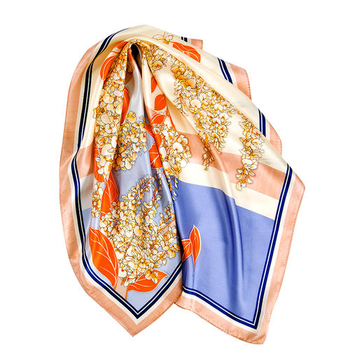 鑫缘真丝素绉缎方巾 HA4800 商品图14