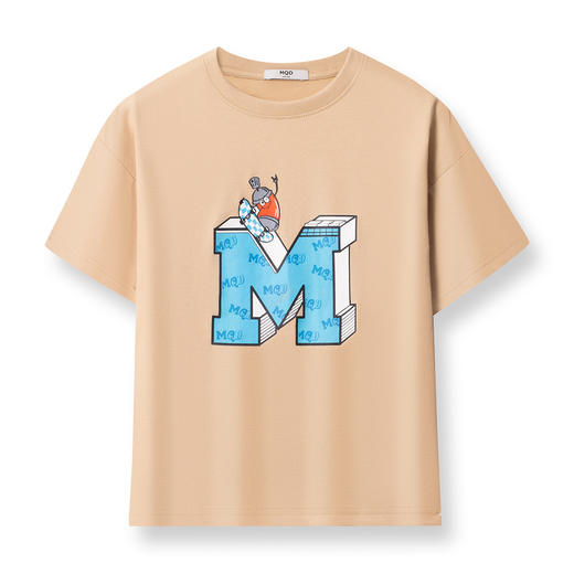 【MQD】童装夏季新品儿童抗菌运动T恤透气柔软休闲圆领上衣短袖T恤 商品图2