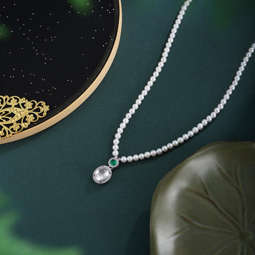 子佩集【璀璨流年】珍珠惜王妃项链【XXXL027】水沫玉椭圆2602 商品图1