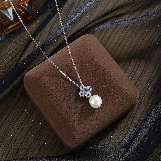 子佩集【幸运长久】银S925珍珠惜王妃套链项链【W7595】双色四叶草2602 商品图3