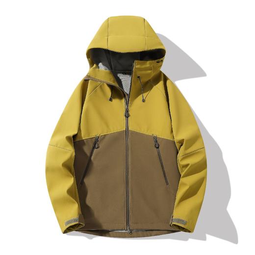 百媚生 软壳冲锋衣户外运动防风防水情侣连帽外套20261 商品图1