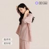 印篱YINGLI 春季情侣 双层绉布 睡衣圆领 纯色开衫套装 柔软舒适透气 商品缩略图3