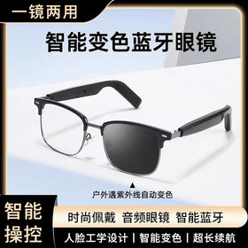【AI翻译】笙观相沐 智能蓝牙眼镜GS06金属镜框磁吸充电变色镜片双声道