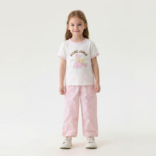 马克珍妮小熊乐园女童字母罗纹T2026年夏装新款560705 商品图2