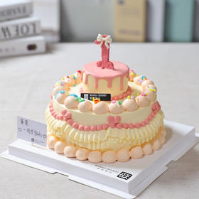 简约款周岁蛋糕，数字可变