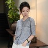 西子/海港漫步32支亚麻莱赛尔法式小香风春夏针织衫/MSHY0322 商品缩略图1