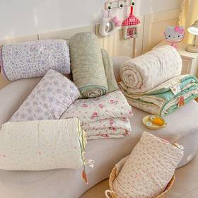 【小来】出口韩国双层皱皱纱春夏被 全棉可机洗水洗裸睡床品 春夏空调被