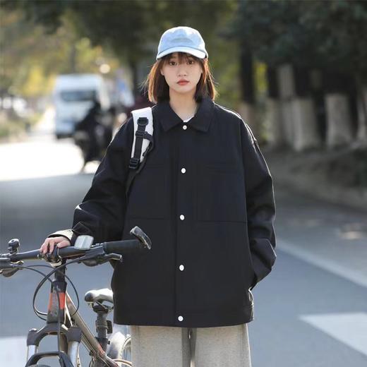 F033196春季新款舒适休闲亲肤舒适老干部风翻领夹克外套 商品图5