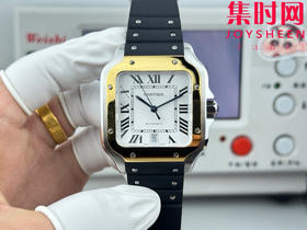 GF卡地亚山度士系列 山度士大号 间金款 方形男士腕表 绝对是绕不开的经典 表径39.8mm