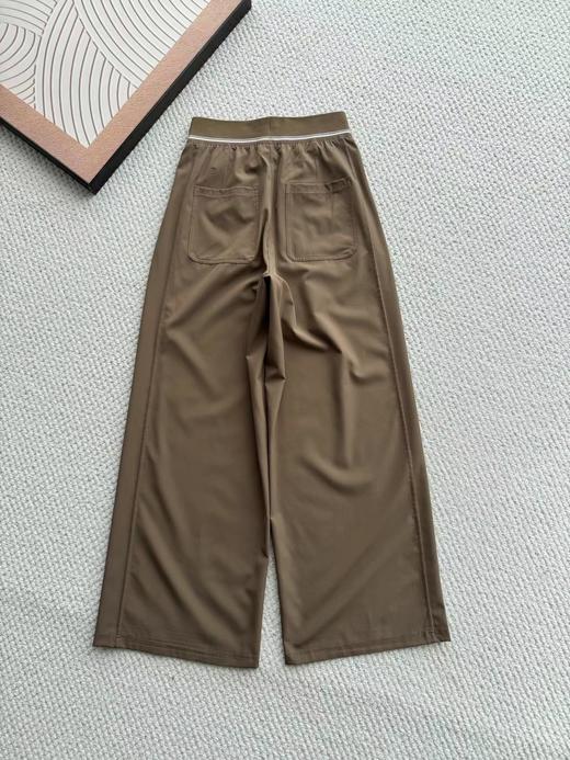 F033115夏季新款尼龙混纺触感丝滑自带垂坠感抗皱速干中腰阔腿直筒裤长裤 商品图4