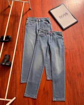 F033194春季新款复古商务休闲百搭日常通勤水洗牛仔裤长裤