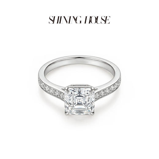 ShiningHouse[培育] 18k金钻石戒指 刻面形2克拉钻人工真钻人造钻石K金戒指设计感时尚钻石戒指悦己送礼臻选【此商品不支持7天无理由退货退款】预计3日发货 商品图1