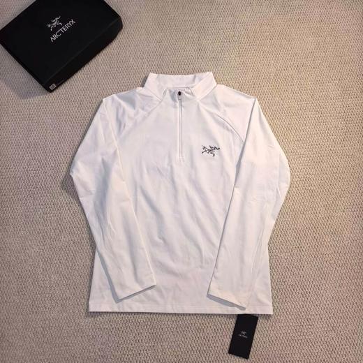 F033109春夏季新款时尚百搭半拉链抓绒软糯亲肤通勤户外内搭长袖T恤 商品图3