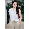 米思阳2026夏季新款通勤优雅白衬衫莱赛尔天丝百搭针织衫上衣女2089 商品缩略图2