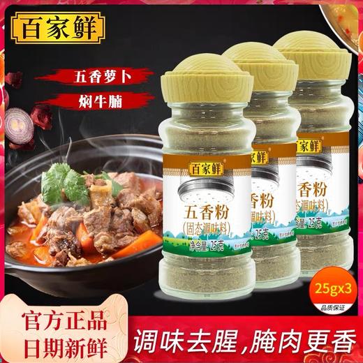 百家鲜五香粉调味料25g厨房增香烧烤炒菜调味料烹饪佐料腌制家用 商品图1