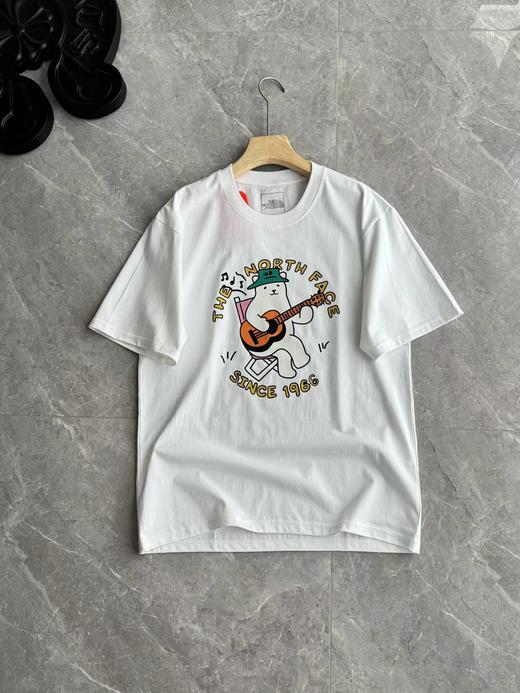 F0331110春夏新款亲肤透气时尚百搭情侣款户外吉他熊短袖T恤 商品图12