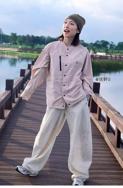 爱*米同款户外休闲廓形口袋立领衬衫式外套 商品图12