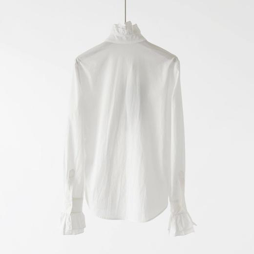 「高货yn」全新升级【铂金会员257/天猫339/差价82】(12252)洛诗琳气质通勤白衬衫2026春季新品纯棉荷叶边长袖上衣 商品图4