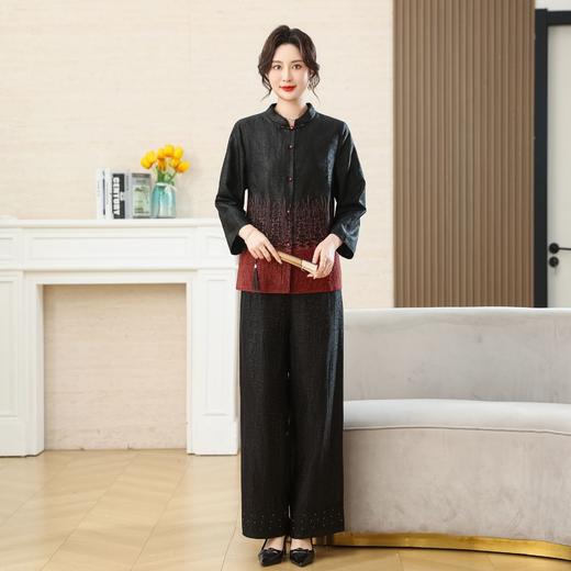 丁摩 真丝香云纱老料圆领新中式长袖开衬衣外套2608 商品图2