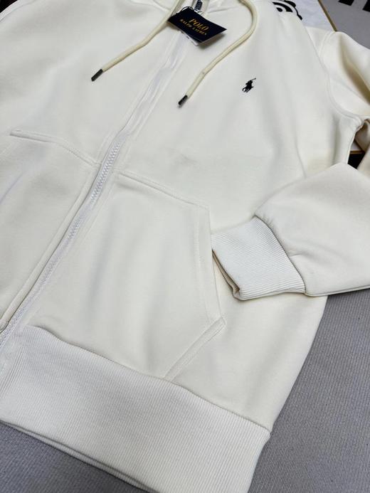 F0331135运动宽松休闲纯色刺绣拉链开衫外套连帽卫衣 商品图7