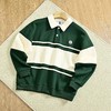 F0331106春季新品男士拼色条纹透气吸汗长袖翻领长袖polo衫 商品缩略图3