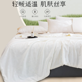 疯抢中！！【送收纳袋+衣架】【有机蚕丝被】面料舒适 丝滑光泽 轻柔无压感 四季适用 1500g