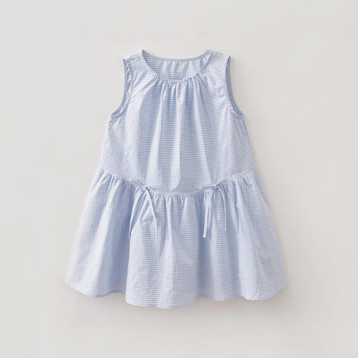 马克珍妮清新条纹女童纯棉无袖连衣裙2026年夏装新款560291 商品图3