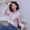 西子/白桃双层立领珠扣粉红上衣/SYHY0275 商品缩略图2
