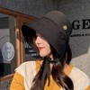 硬核防晒！超大檐！2026法式遮阳帽女出游大头围度假可扎马尾渔夫帽显脸小！ 商品缩略图3