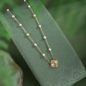 子佩集【四叶星辰】珍珠惜王妃项链【XXXL019】镀金四叶草2602