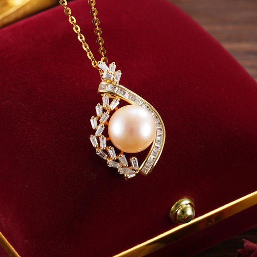 子佩集【流辉岁月】银S925珍珠惜王妃套链项链【P2661】双色花绕麦穗2602 商品图1