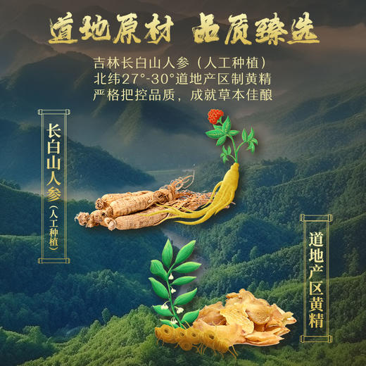 【新品】500ml40 度劲牌家方人参黄精酒礼盒 商品图2