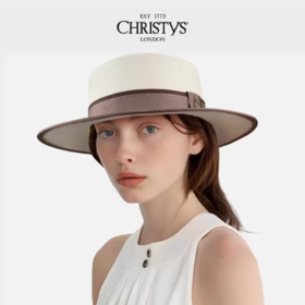 【限量新品】026新品Christys' 百年皇室品牌 巴拿马Canotier平顶草帽
