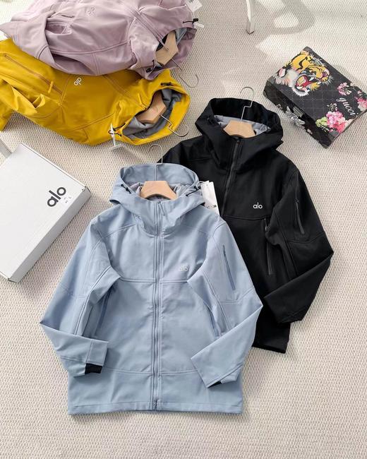 F0331136户外山系工装风机能复古防风防泼水多巴胺软壳连帽冲锋衣夹克外套 商品图2