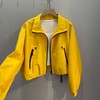 NC立领撞色袋口风衣短外套51225（黄）春季161012010321 商品缩略图1
