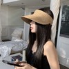 草编防晒帽女夏季度假出游空顶草帽大帽檐防紫外线遮阳太阳帽子潮 商品缩略图2