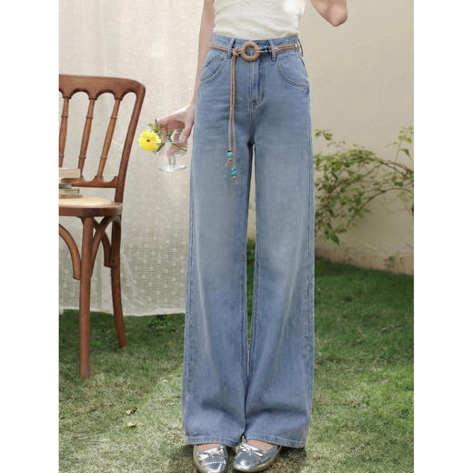 鹿向南【0402/20:00新品前1小时7折限量100件】蓝色牛仔裤 商品图0