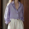 天丝亚麻长袖衬衫 明星同款垂坠感面料 慵懒轻奢风 商品缩略图6