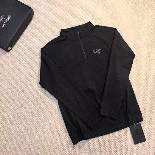 F033109春夏季新款时尚百搭半拉链抓绒软糯亲肤通勤户外内搭长袖T恤 商品图4