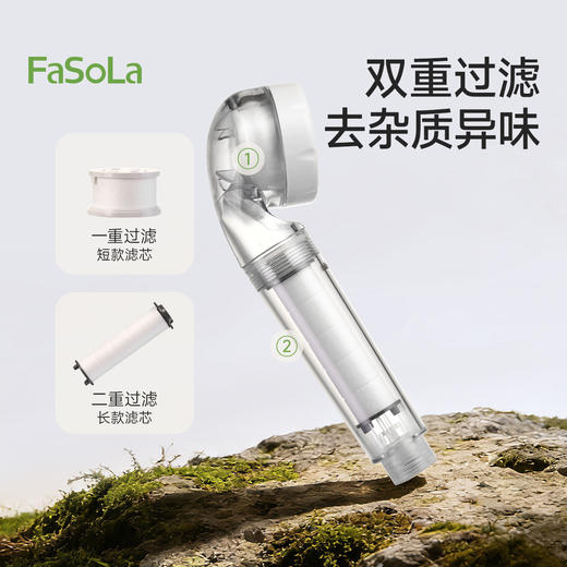 FaSoLa旅行花洒过滤器轻巧便携式淋浴喷头出差旅专用增压净水器 商品图3