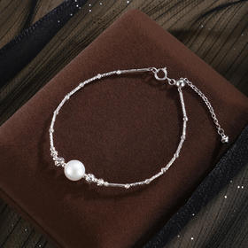 子佩集【静守时光】银S925珍珠惜王妃手链【CK7448】双色单珠2602